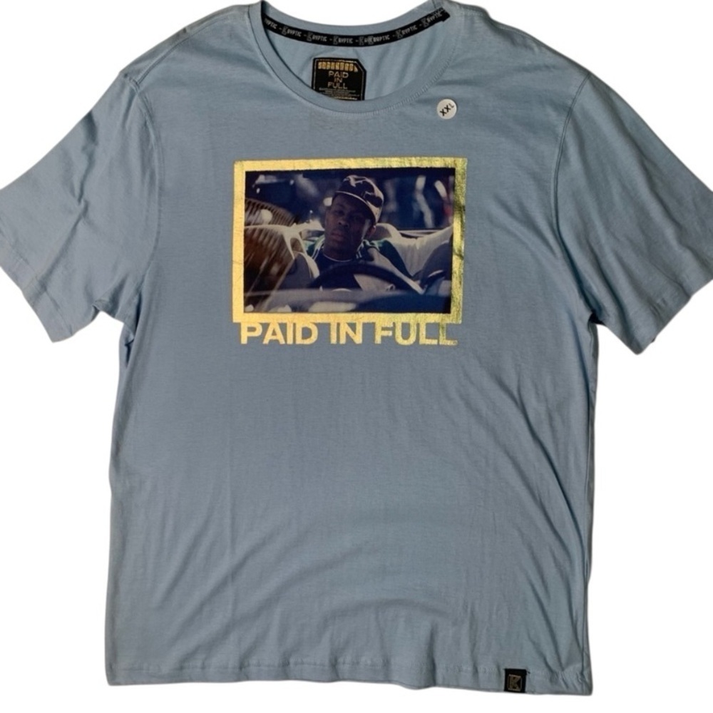 Sz 2xl Paid in Full Graphic T-Shirt - Light Blue